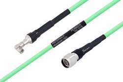 Temperature Conditioned SMA Male Right Angle to N Male Low Loss Cable Using PE-P300LL Coax