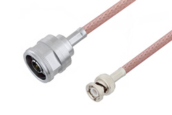 N Male to BNC Male Cable Using RG142 Coax