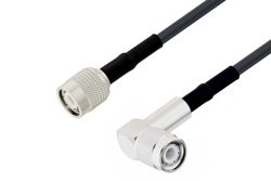 TNC Male to TNC Male Right Angle Cable Using LMR-200 Coax, RoHS