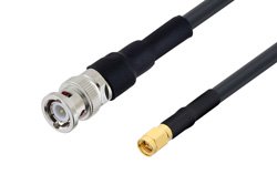 SMA Male to BNC Male Cable 50 CM Length Using LMR-240 Coax with HeatShrink