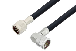 N Male to N Male Right Angle Cable 100 CM Length Using LMR-400 Coax