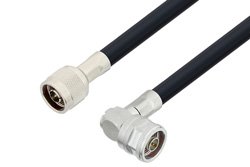 N Male to N Male Right Angle Cable 150 CM Length Using LMR-400 Coax