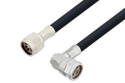 N Male to N Male Right Angle Cable Using LMR-400 Coax