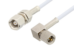 SMC Plug to 10-32 Male Right Angle Cable 100 cm Length Using RG196 Coax