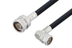N Male to N Male Right Angle Cable Using LMR-400-DB Coax