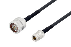 N Male to N Female Low Loss Cable 12 Inch Length Using LMR-240 Coax