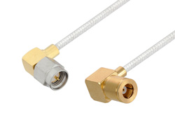 SMA Male Right Angle to SMB Plug Right Angle Cable 50 CM Length Using PE-SR405FL Coax