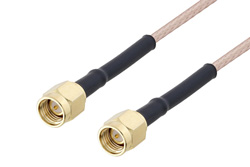 SMA Male to SMA Male Cable 60 Inch Length Using RG316 Coax with HeatShrink