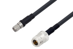SMA Male to N Female Cable 12 Inch Length Using LMR-240-UF Coax with HeatShrink