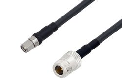 SMA Male to N Female Cable 24 Inch Length Using LMR-240-UF Coax with HeatShrink
