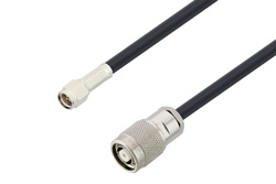 SMA Male to Reverse Polarity TNC Male Cable 150 CM Length Using LMR-195-FR Coax , LF Solder