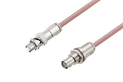 SHV Plug to SHV Jack Bulkhead Cable Using RG142 Coax