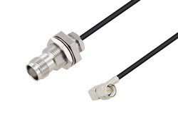 TNC Female Bulkhead to SMA Male Right Angle Cable 60 Inch Length Using RG174 Coax