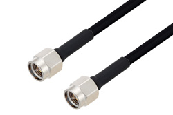 SMA Male to SMA Male Cable Using PE-SR402FLJ Coax, LF Solder
