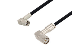 SMA Male Right Angle to TNC Male Right Angle Cable 12 Inch Length Using RG223 Coax , LF Solder