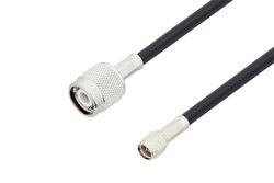 TNC Male to SMA Male Low Loss Cable 48 Inch Length Using LMR-195-FR Coax