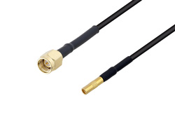 SMA Male to MMCX Jack Cable Using LMR-100 Coax with HeatShrink