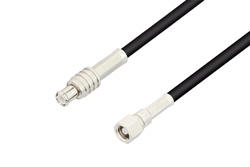 SMC Plug to MCX Plug Low Loss Cable 254 cm Length Using LMR-100 Coax
