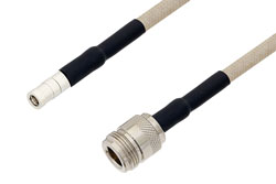 SMB Plug to N Female Cable 200 cm Length Using RG141 Coax
