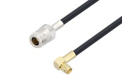 N Female to SMA Male Right Angle Cable Using LMR-240-UF Coax