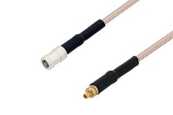 SMB Plug to MMCX Plug Cable Using RG316-DS Coax with HeatShrink