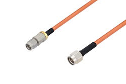 3.5mm Male to SMA Male Cable 48 Inch Length Using RG402 Coax with HeatShrink, LF Solder