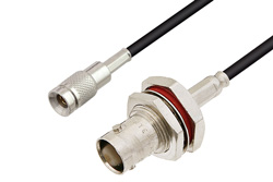 1.0/2.3 Plug to BNC Female Bulkhead Cable Using LMR-100 Coax
