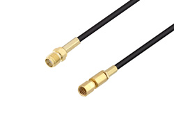 SMA Female to SSMC Plug Cable 24 Inch Length Using LMR-100 Coax