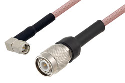 SMA Male Right Angle to TNC Male Cable 48 Inch Length Using RG142 Coax