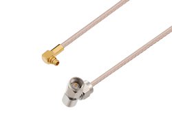 MMCX Plug Right Angle to SMA Male Right Angle Cable Using RG316 Coax
