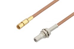 SSMC Plug to SMB Jack Bulkhead Cable 24 Inch Using RG178 Coax