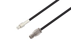 MCX Plug to SMA Female Cable 150 cm Length Using LMR-100 Coax , LF Solder