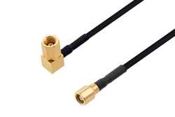 SMC Plug Right Angle to SMC Plug Cable Using PE-SR405FLJ Coax