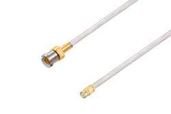 Smooth Bore SMP Male Bulkhead to SMP Female Cable Using PE-SR405AL Coax