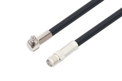 MCX Plug Right Angle to SMA Female Cable 150 cm Using LMR-195 Coax