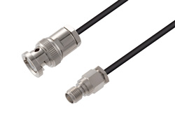 BNC Male to SMA Female Cable 200 CM Length Using RG174 Coax
