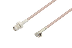 SMA Female to SSMA Male Right Angle Cable 48 Inch Length Using RG316 Coax