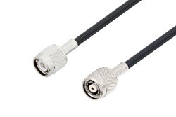 TNC Male to Reverse Polarity TNC Male Low Loss Cable 12 Inch Length Using LMR-195 Coax