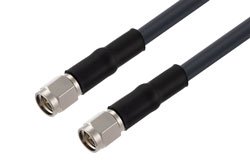 SMA Male to SMA Male Low Loss Cable Using LMR-LW195 Coax with HeatShrink in 36 Inch