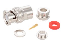 BNC Male Connector Clamp/Solder Attachment for RG58, RG55, RG141, RG142, RG223, RG400, RG303, PE-C195, PE-P195, LMR-195