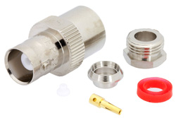 BNC Female Connector Clamp/Solder Attachment for RG59B/U, RG62, RG71