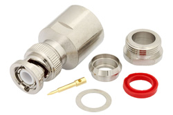 BNC Male Connector Clamp/Solder Attachment for RG8, RG215, RG225, RG214, RG393, RG213