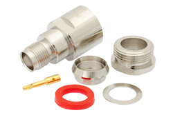 TNC Female Connector Clamp/Solder Attachment for RG213, RG214, RG8, RG9, RG11, RG225, RG393, RG144, RG216, RG215