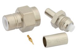 75 Ohm SMB Jack Connector Crimp/Solder Attachment for PE-B150, RG180, RG195
