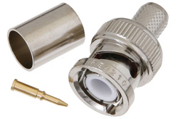 BNC Male Connector Crimp/Solder Attachment For PE-B305
