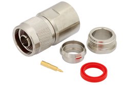 N Male Connector Clamp/Solder Attachment for RG14, RG217