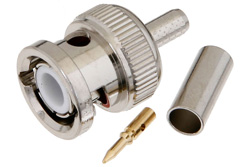 BNC Male Connector Crimp/Solder Attachment for PE-B150, RG180, RG195