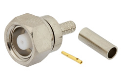 75 Ohm SMC Plug Connector Crimp/Solder Attachment for RG179, RG187