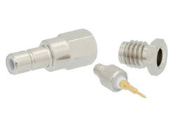 SMB Jack Connector Clamp/Solder Attachment for RG174, RG316, RG188, PE-B100, PE-C100, 0.100 inch, LMR-100