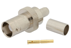 BNC Female Connector Crimp/Solder Attachment for RG59B/U, RG62, RG71